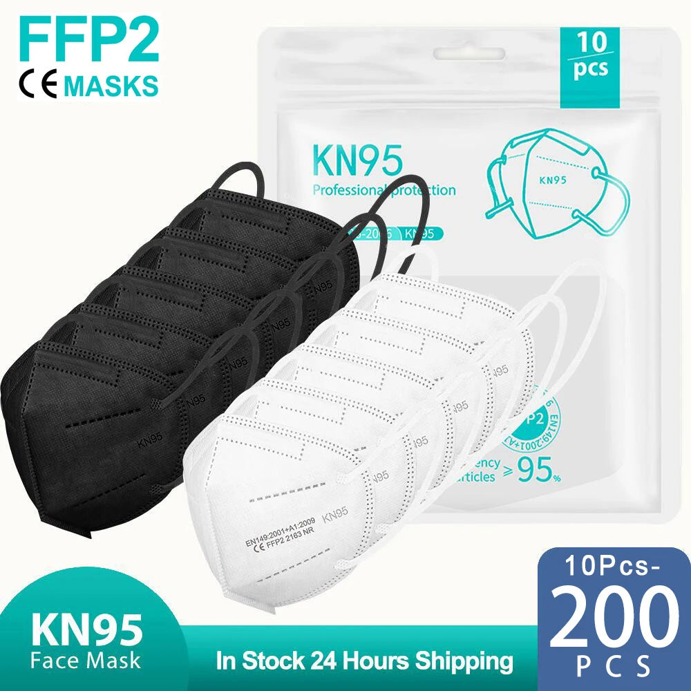 Mascarillas KN95 FFP2 Homologadas CE | 5 Capas | Pack 10 a 200 uds | VERTIKAL RUN