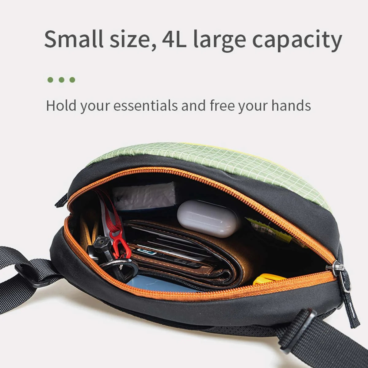 AONIJIE FH2504 – Mochila Bandolera 4L Resistente al Agua | Senderismo y Trail