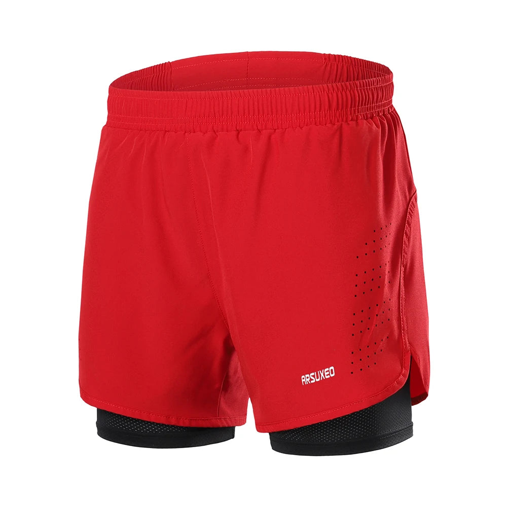 Pantalón Corto Running 2 en 1 ARSUXEO VERTIKALRUN