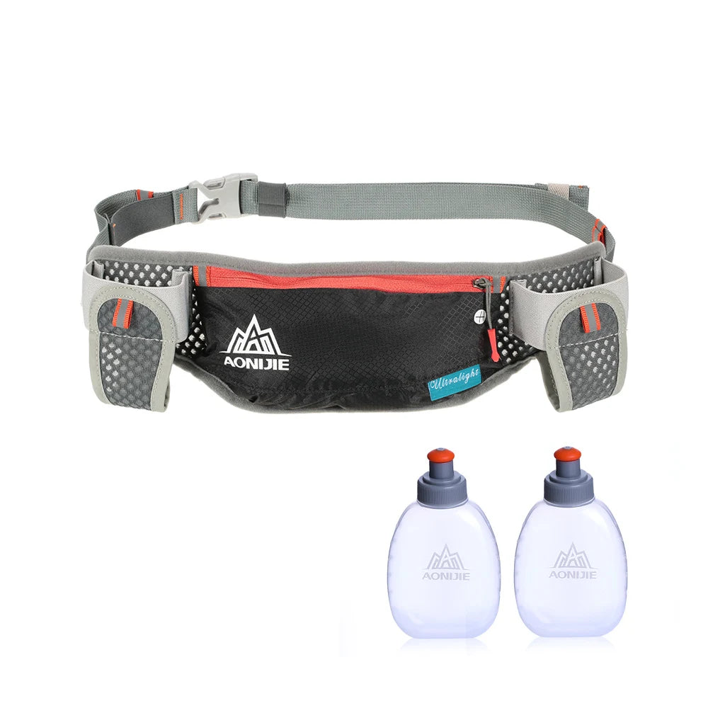 Cinturón de Hidratación AONIJIE | Riñonera Running con 2 Botellas 170ml