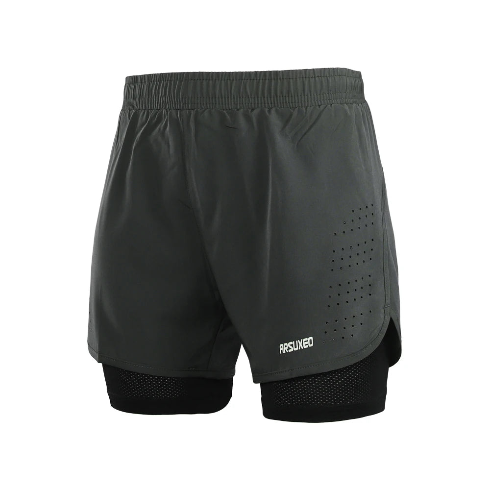 Pantalón Corto Running 2 en 1 ARSUXEO VERTIKALRUN