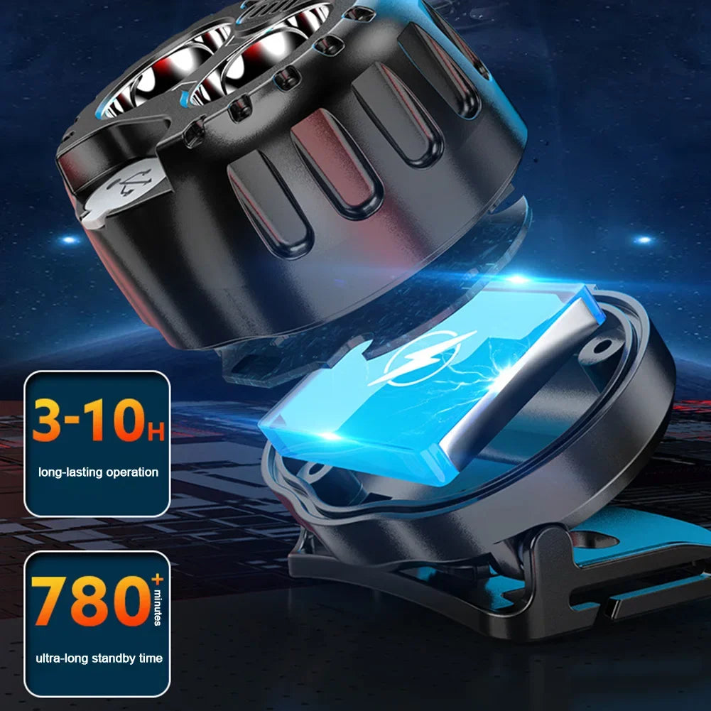 Linterna Frontal LED 250lm con Sensor de Gestos — Recargable USB-C | IPX4