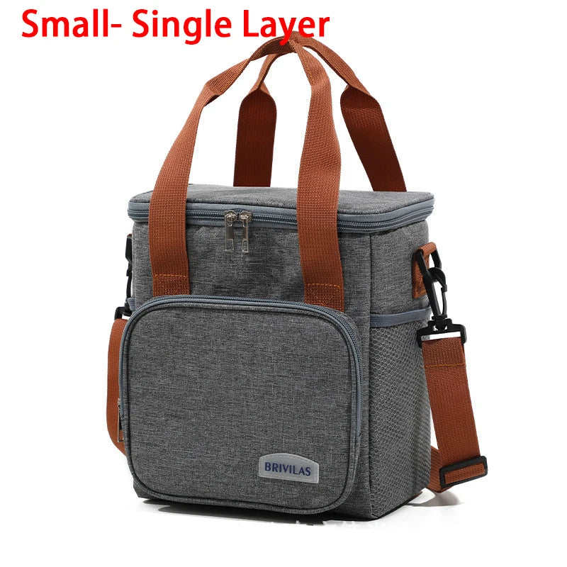 Bolsa Térmica de Doble Compartimento 12,5L | Fiambrera Isotérmica para Trabajo, Camping y Viaje