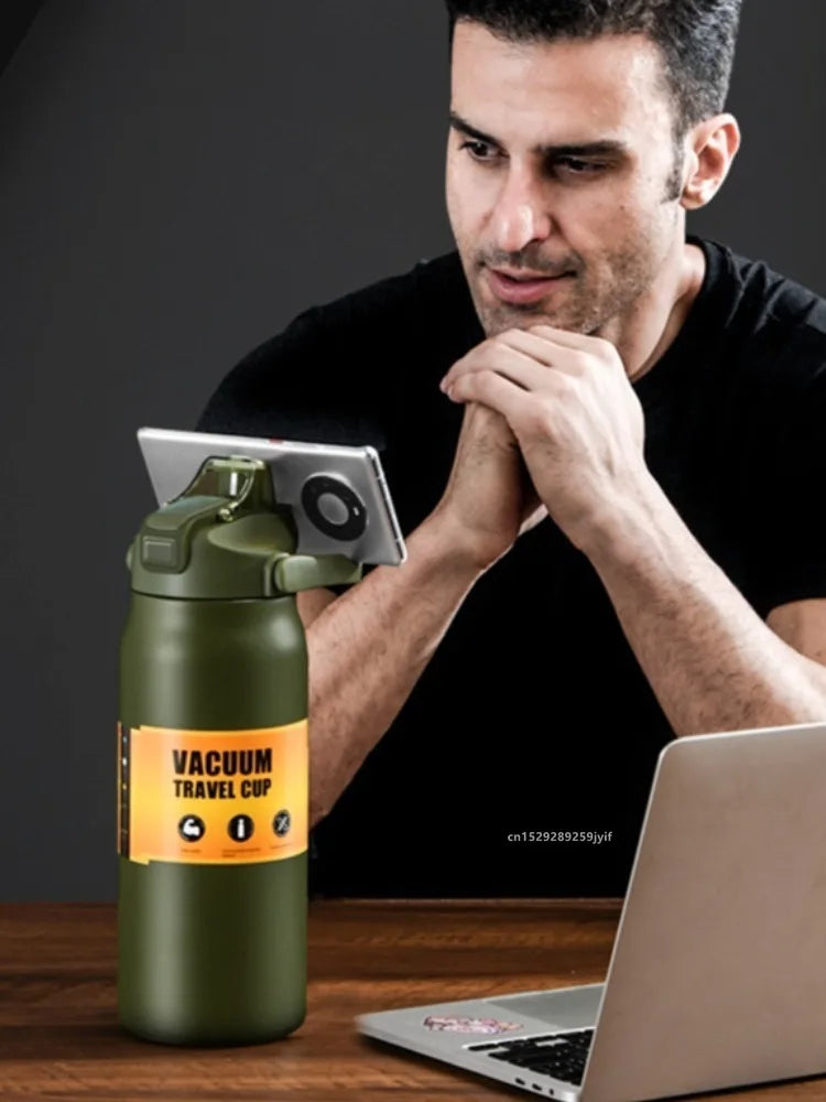 Termo Acero Inoxidable con Pajita | Frío 24h / Calor 8h | 800-1500ml | VERTIKAL RUN