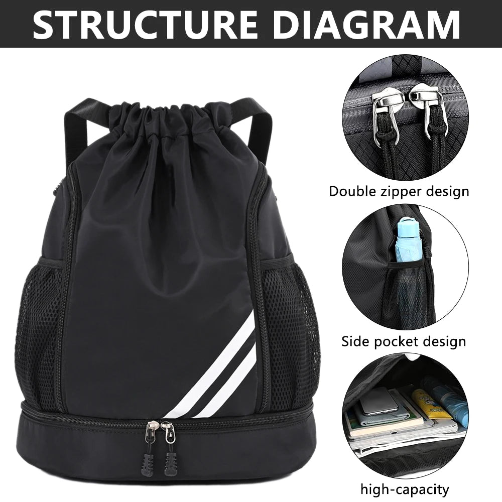 Mochila Deportiva con Cordón | Compartimento para Zapatillas | Gym, Trail y Camping | VERTIKAL RUN