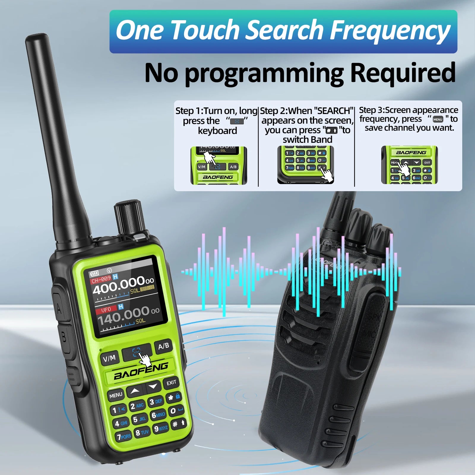 Walkie Talkie BAOFENG UV-5R Mini Bluetooth | Multi-Banda | VERTIKAL RUN