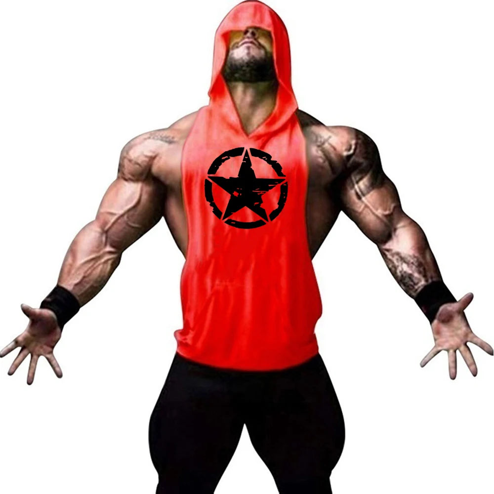 Camiseta Deportiva Sin Mangas con Capucha para Hombre – Gym & Trail Running