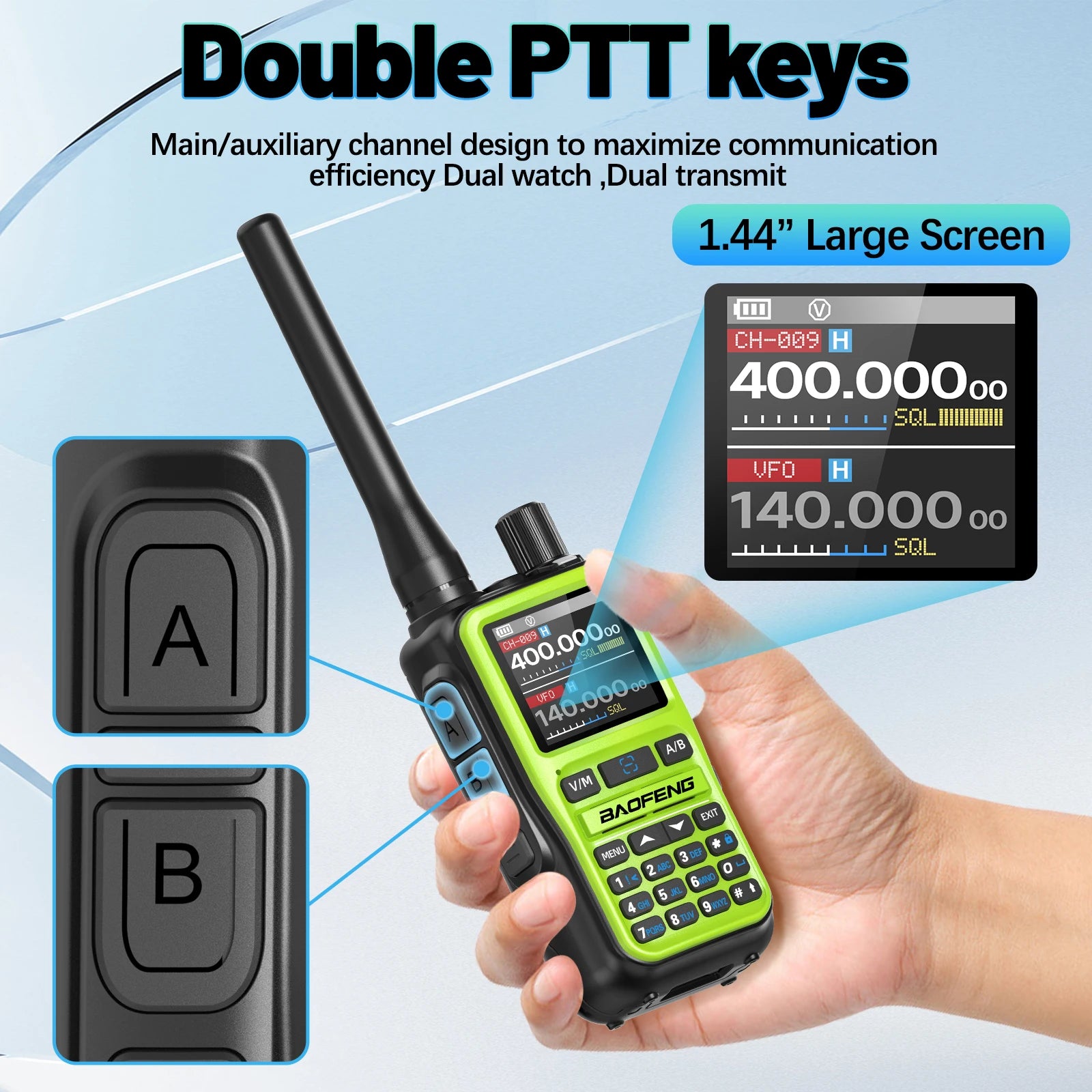Walkie Talkie BAOFENG UV-5R Mini Bluetooth | Multi-Banda | VERTIKAL RUN