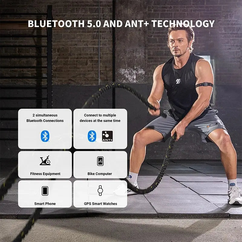 Monitor de Frecuencia Cardíaca COOSPO HW9 | Brazalete Óptico BLE 5.0 & ANT+ | Running & Ciclismo