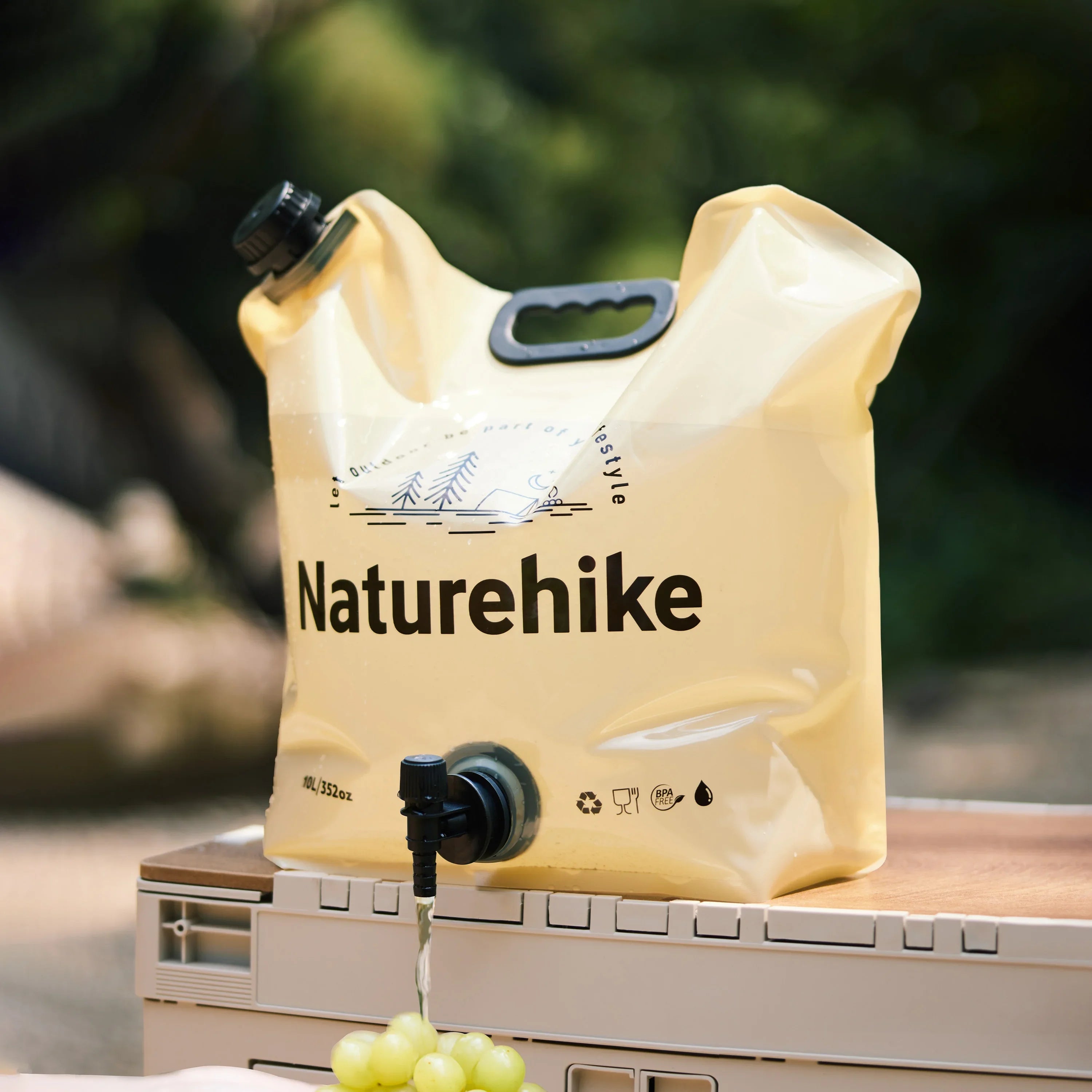 Naturehike Bolsa de Agua Portátil 10L con Grifo | Camping y Senderismo
