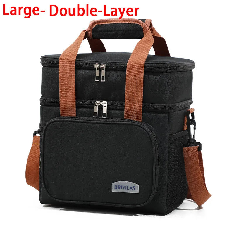 Bolsa Térmica de Doble Compartimento 12,5L | Fiambrera Isotérmica para Trabajo, Camping y Viaje
