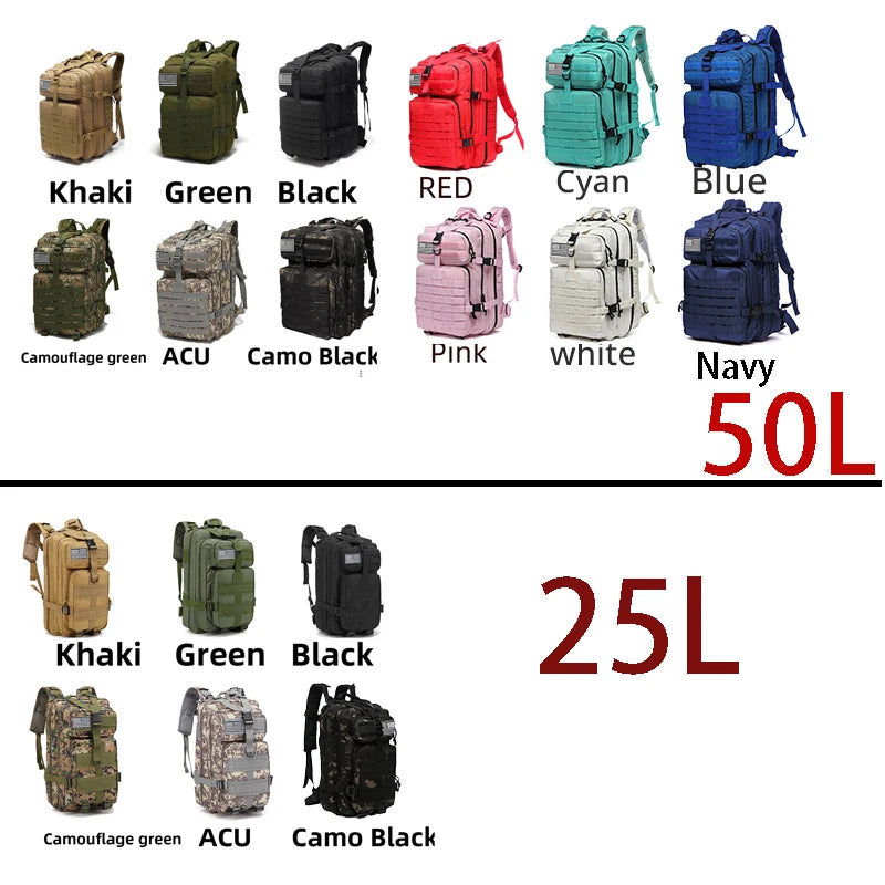 Mochila Impermeable Nailon 1000D 25L/50L – VERTIKAL RUN