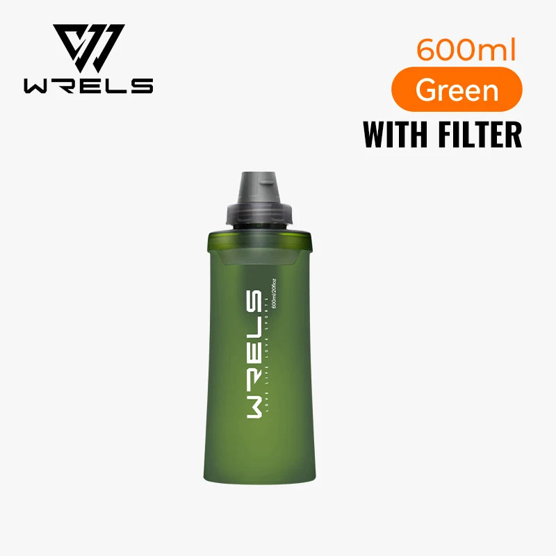 Botella Deportiva Plegable VERTIKALRUN 600–1000 ml con Pajita