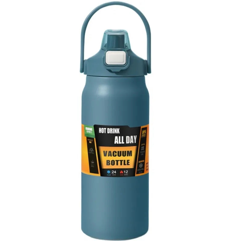 Termo Acero Inoxidable con Pajita | Frío 24h / Calor 8h | 800-1500ml | VERTIKAL RUN