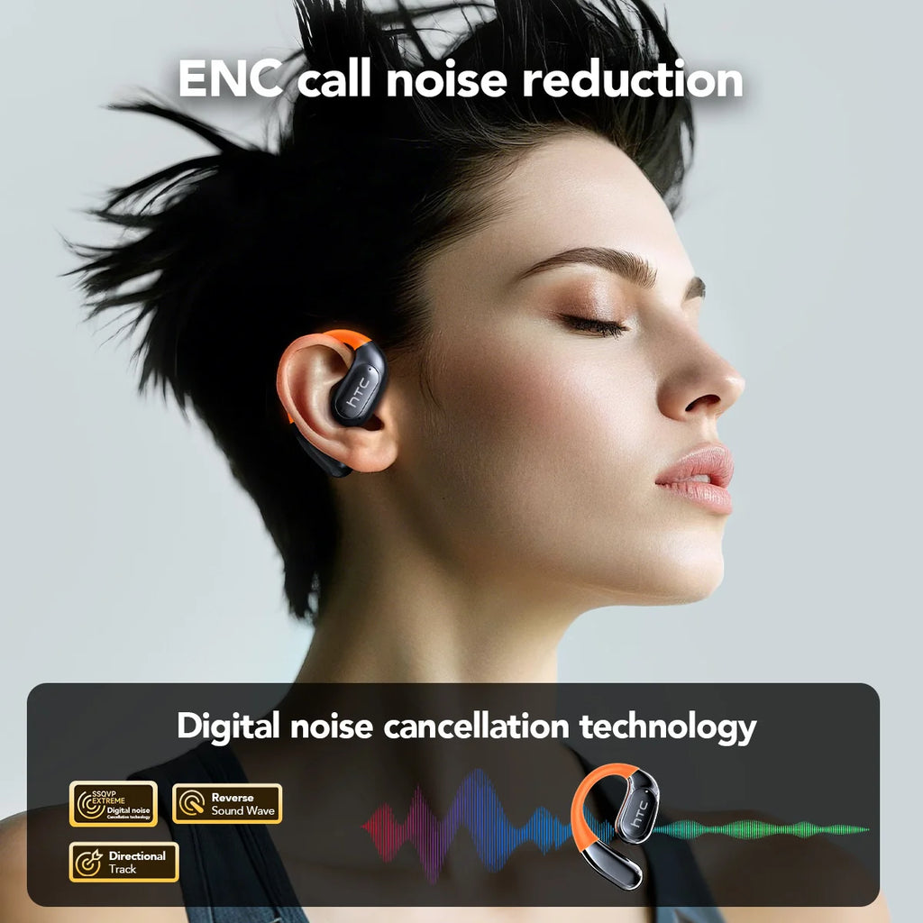 VERTIKAL RUN HTC NE27 Auriculares Bluetooth con Traductor en Tiempo Real 135 Idiomas y Pantalla LCD