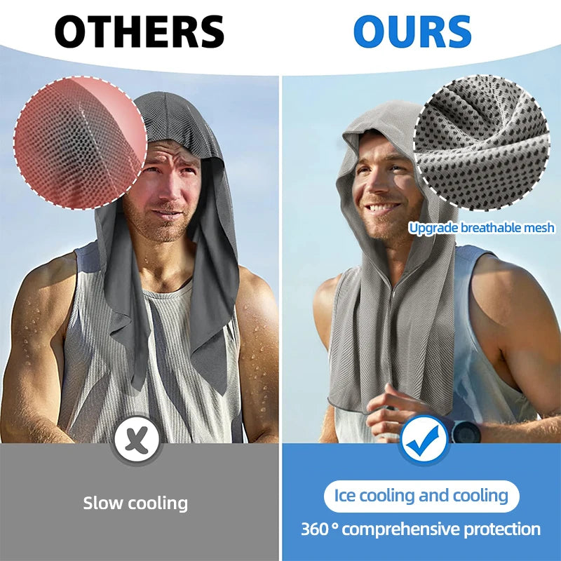 Toalla Capucha Refrescante | Tecnología Evaporativa para Running, Gym y Deportes