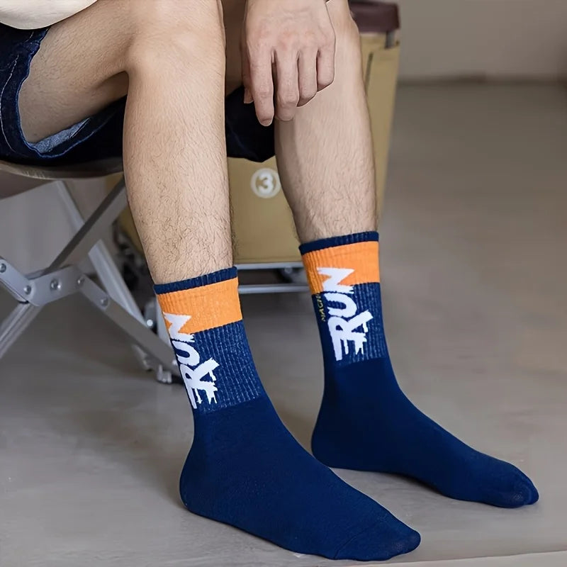 Calcetines Deportivos Hombre con Letras – Pack 5/10 pares | Media Caña