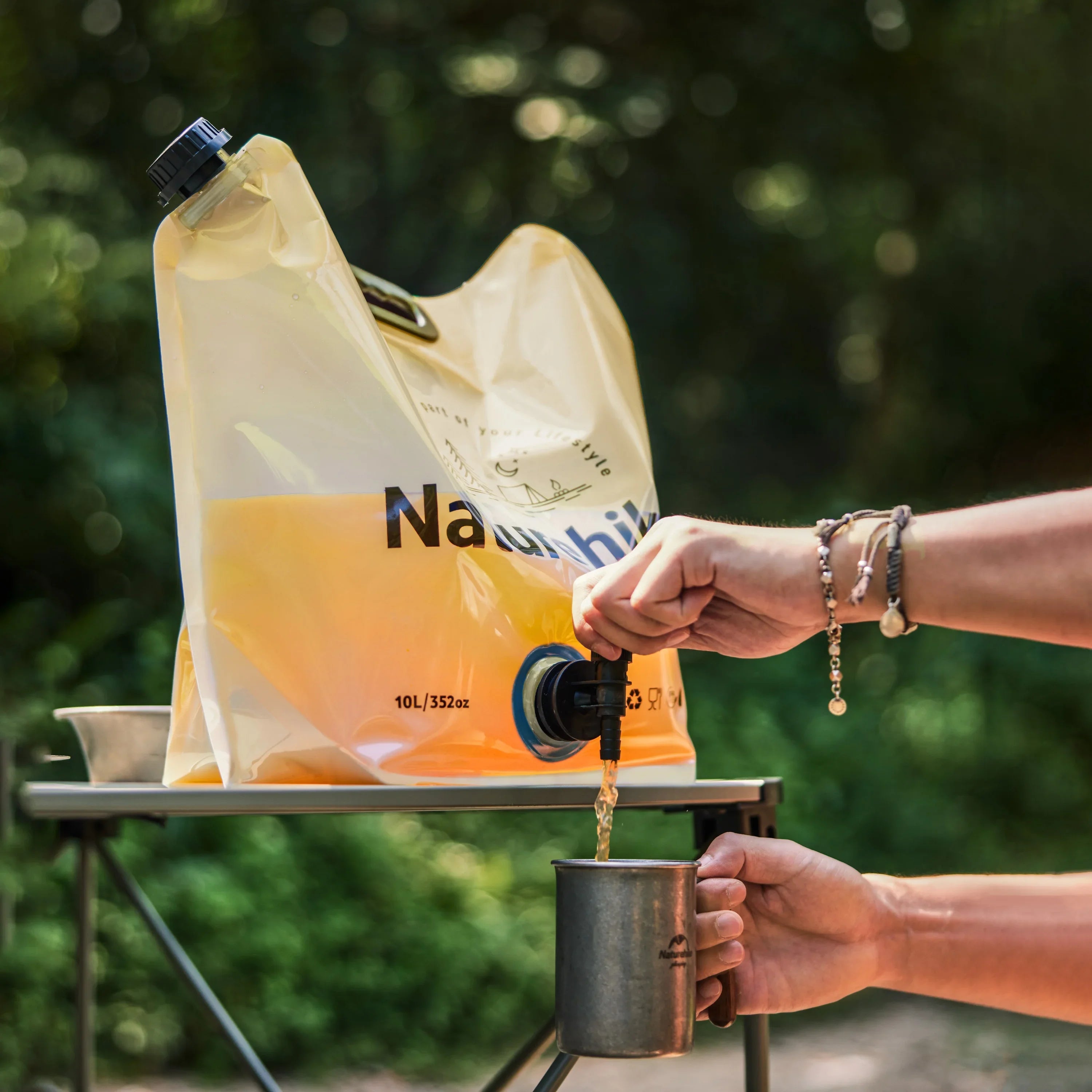 Naturehike Bolsa de Agua Portátil 10L con Grifo | Camping y Senderismo