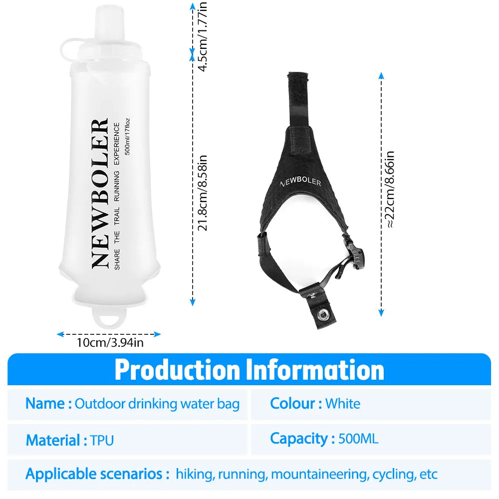 Botella Blanda TPU 500ml | Ultraligera y Plegable | Running y Trail | VERTIKAL RUN