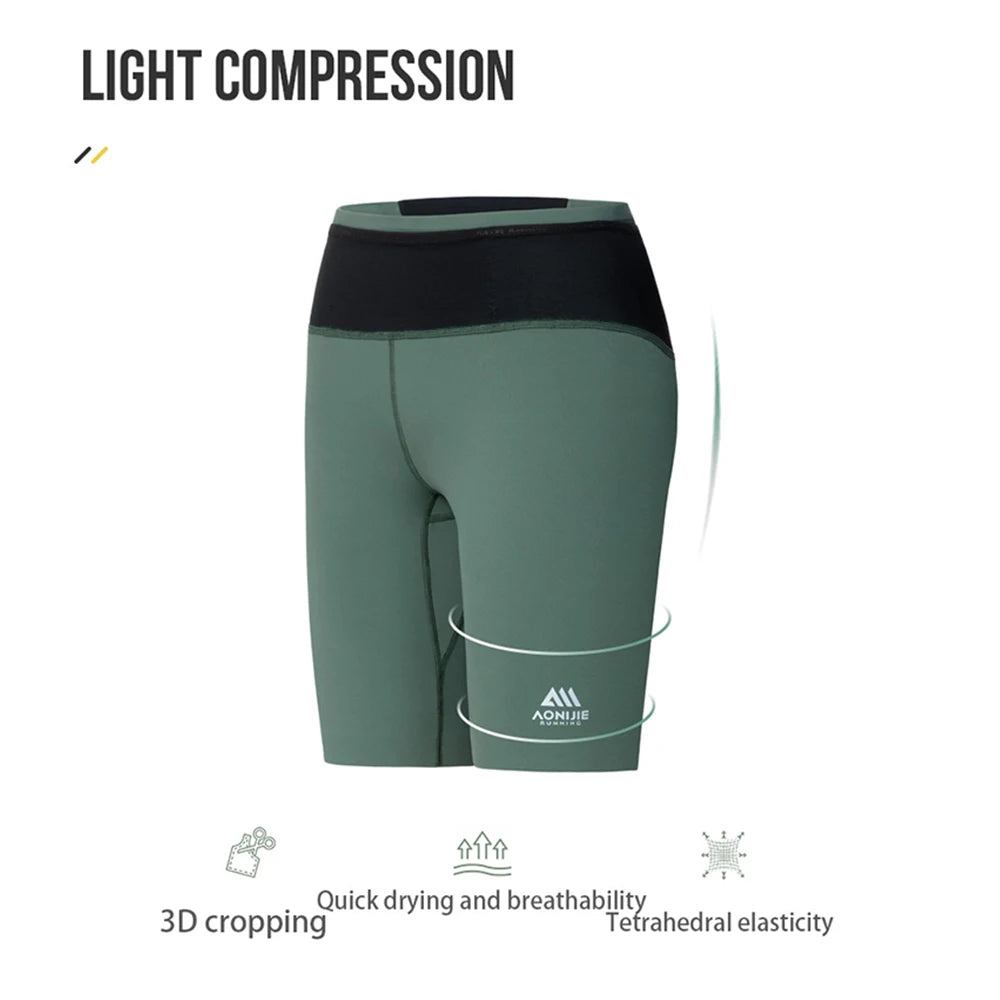 Mallas Cortas de Compresión AONIJIE FW5149 – Running, Gym y Ciclismo – Mujer