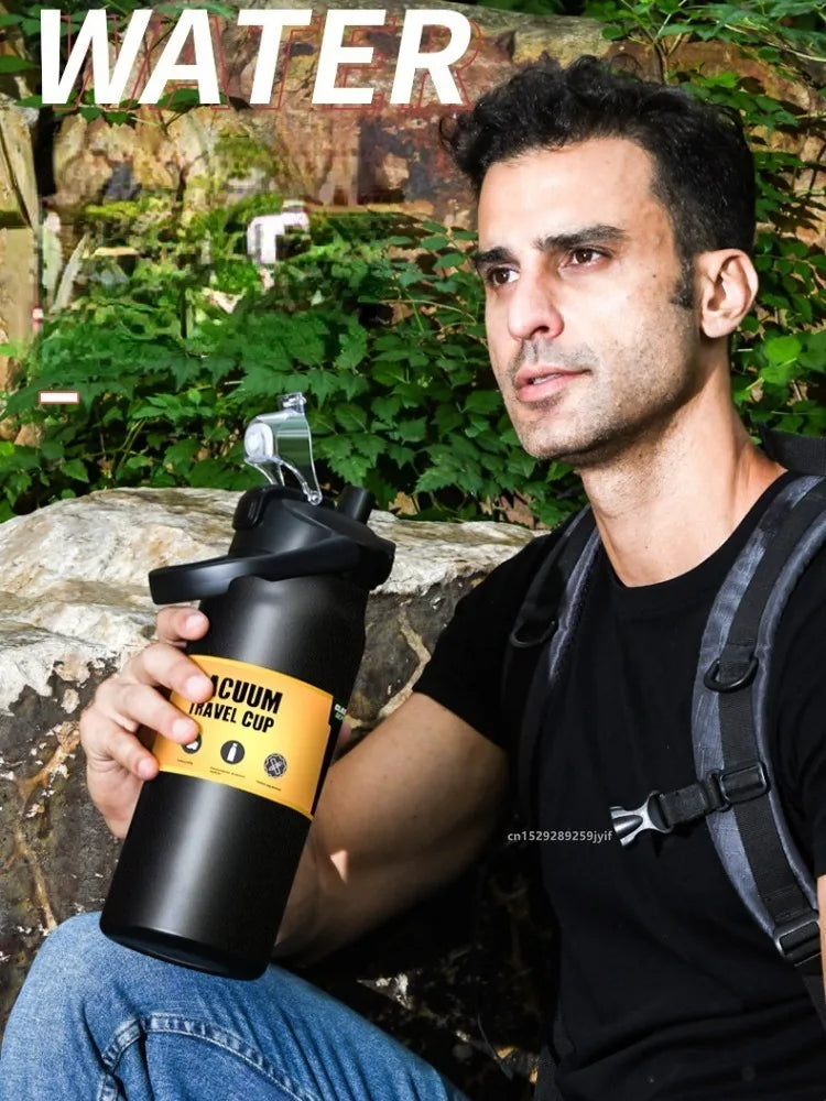 Termo Acero Inoxidable con Pajita | Frío 24h / Calor 8h | 800-1500ml | VERTIKAL RUN