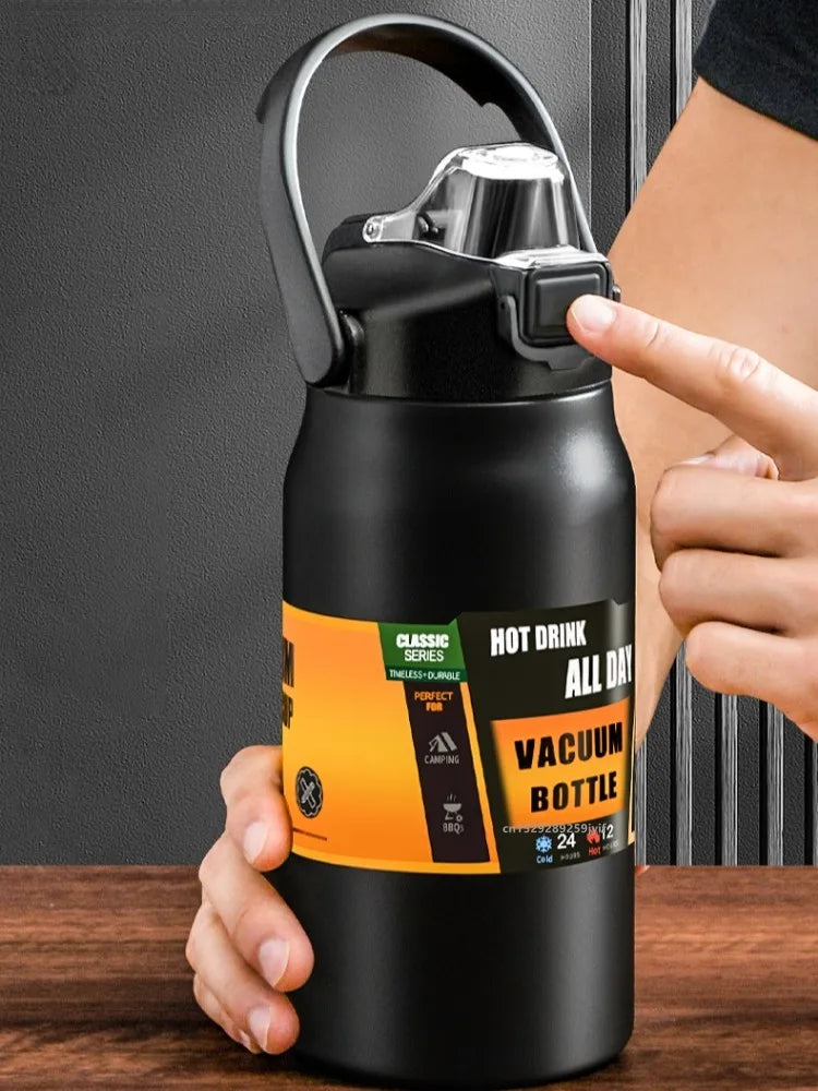 Termo Acero Inoxidable con Pajita | Frío 24h / Calor 8h | 800-1500ml | VERTIKAL RUN