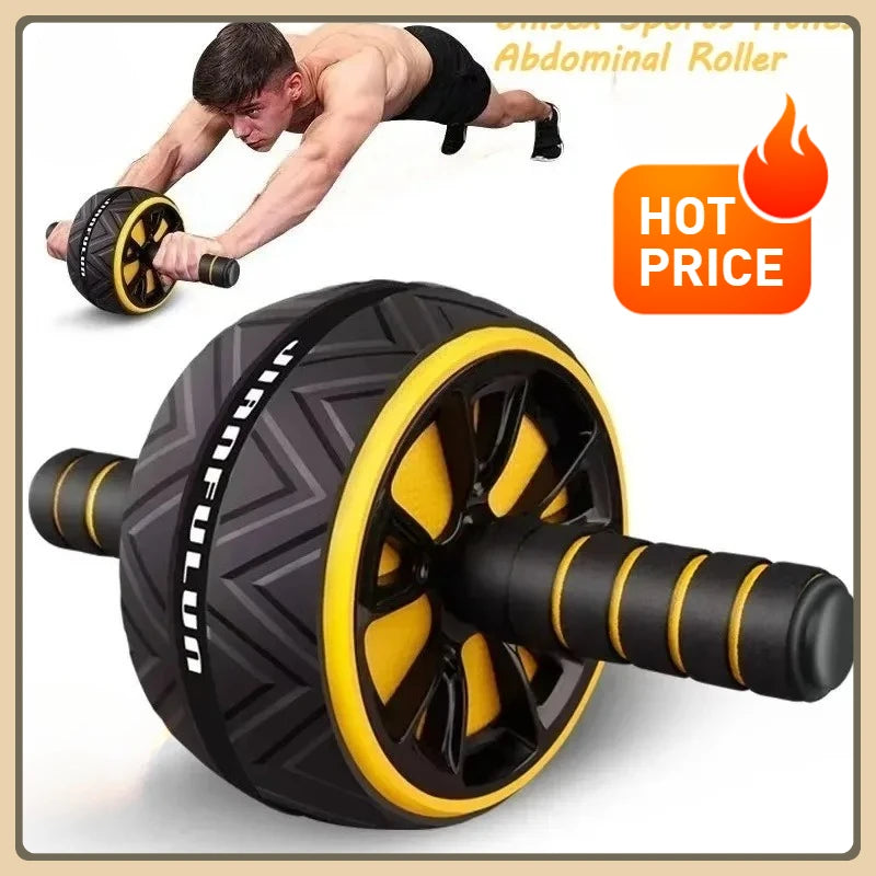 Rodillo Abdominal de Doble Rueda Silencioso — Entrenamiento de Core en Casa