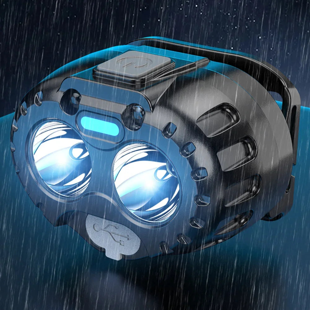 Linterna Frontal LED 250lm con Sensor de Gestos — Recargable USB-C | IPX4