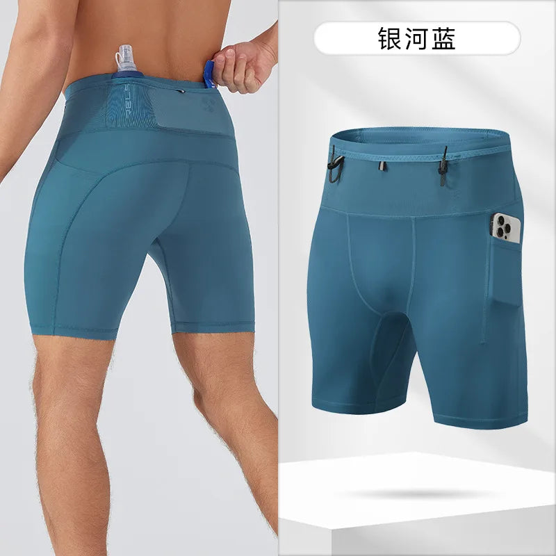 Pantalones Cortos Compresión Running Hombre | Multipocket | Gym y Trail | VERTIKAL RUN