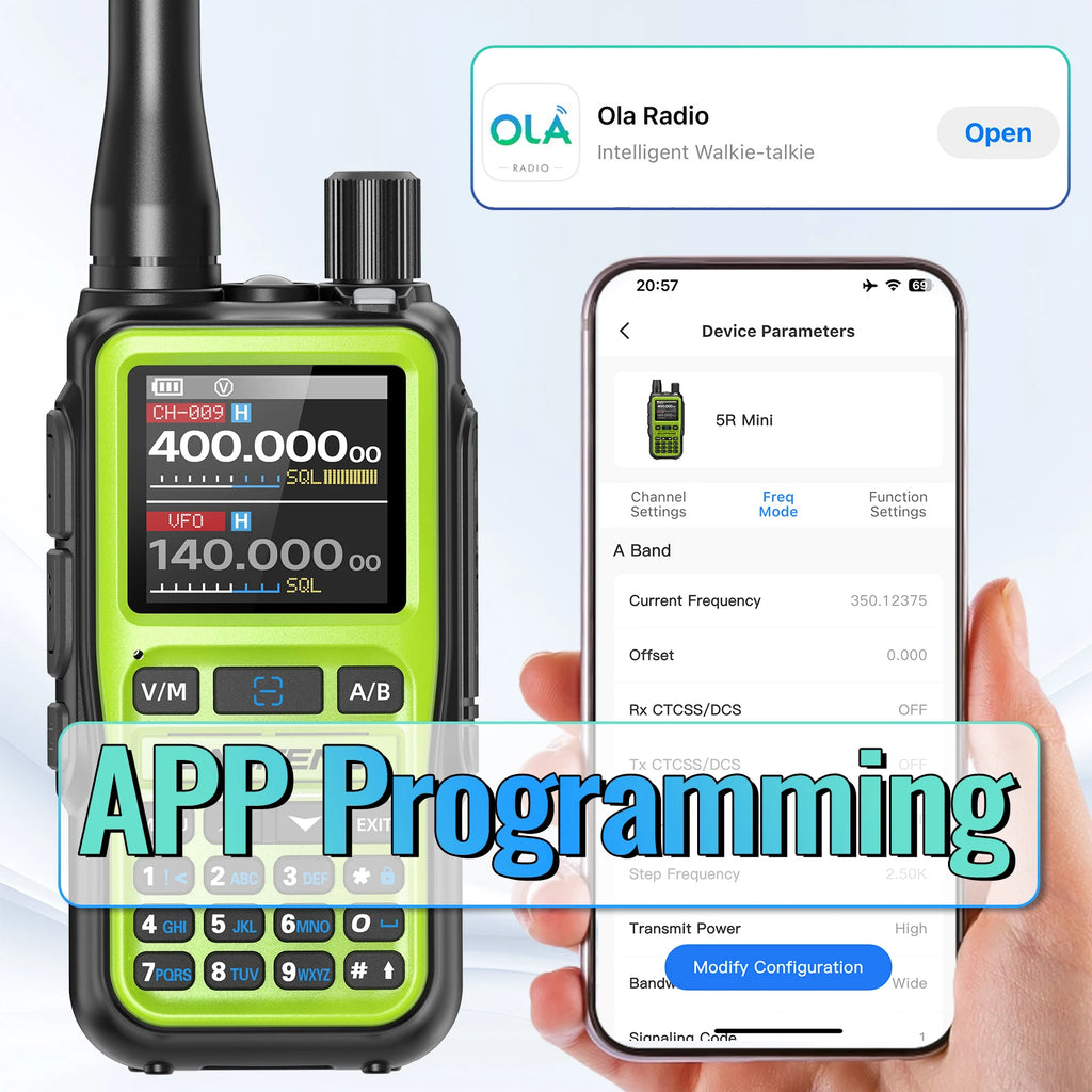 Walkie Talkie BAOFENG UV-5R Mini Bluetooth | Multi-Banda | VERTIKAL RUN