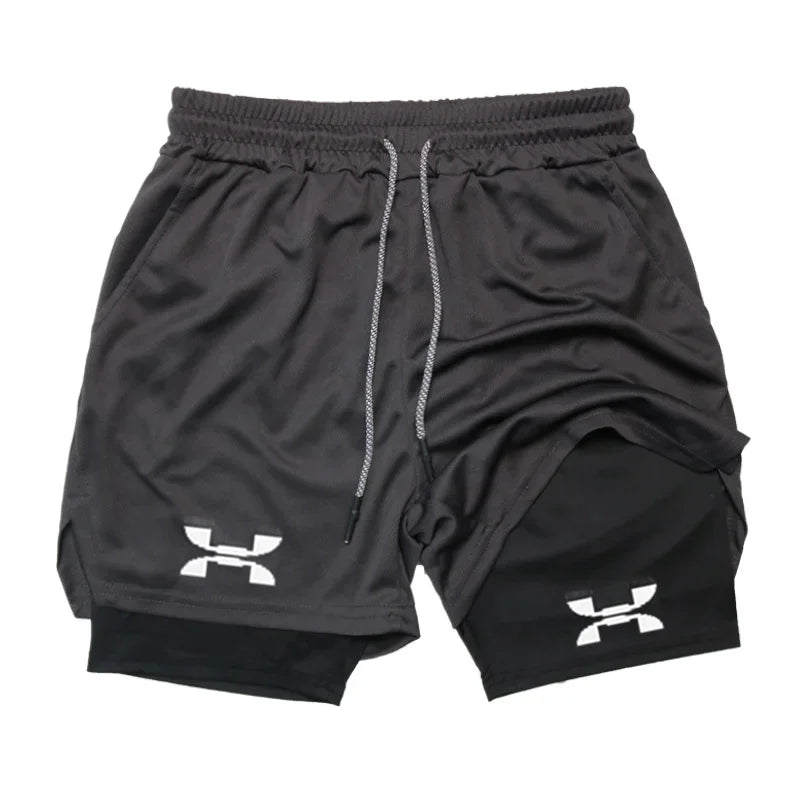 Pantalón Corto Running Hombre – 2 en 1 Secado Rápido Trail & Gym
