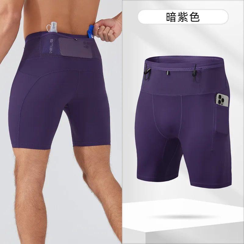 Pantalones Cortos Compresión Running Hombre | Multipocket | Gym y Trail | VERTIKAL RUN