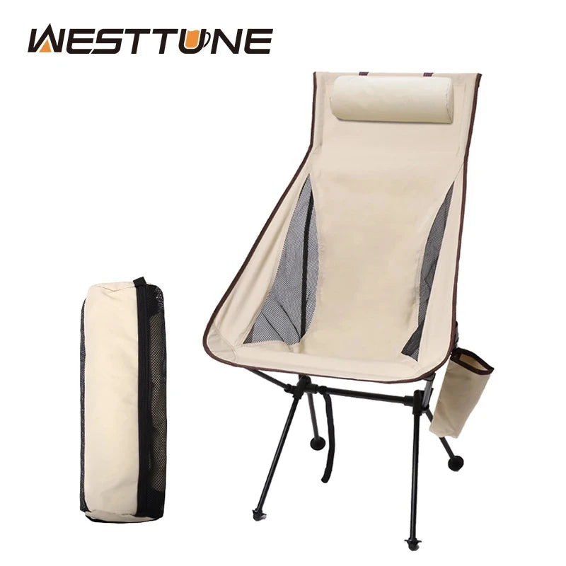 Silla de Camping Plegable con Reposacabezas | Aluminio Ligero | VERTIKAL RUN