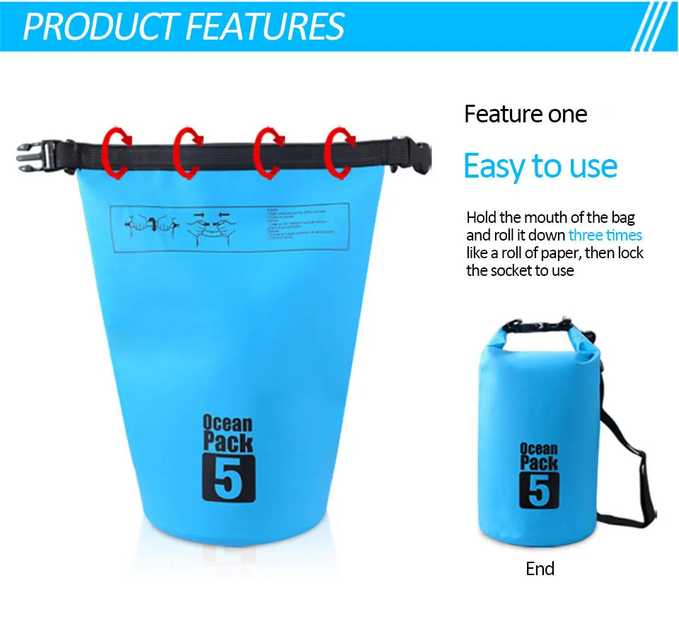 Bolsas Impermeables de PVC 2L-30L | Kayak, Rafting y Natación | VERTIKAL RUN