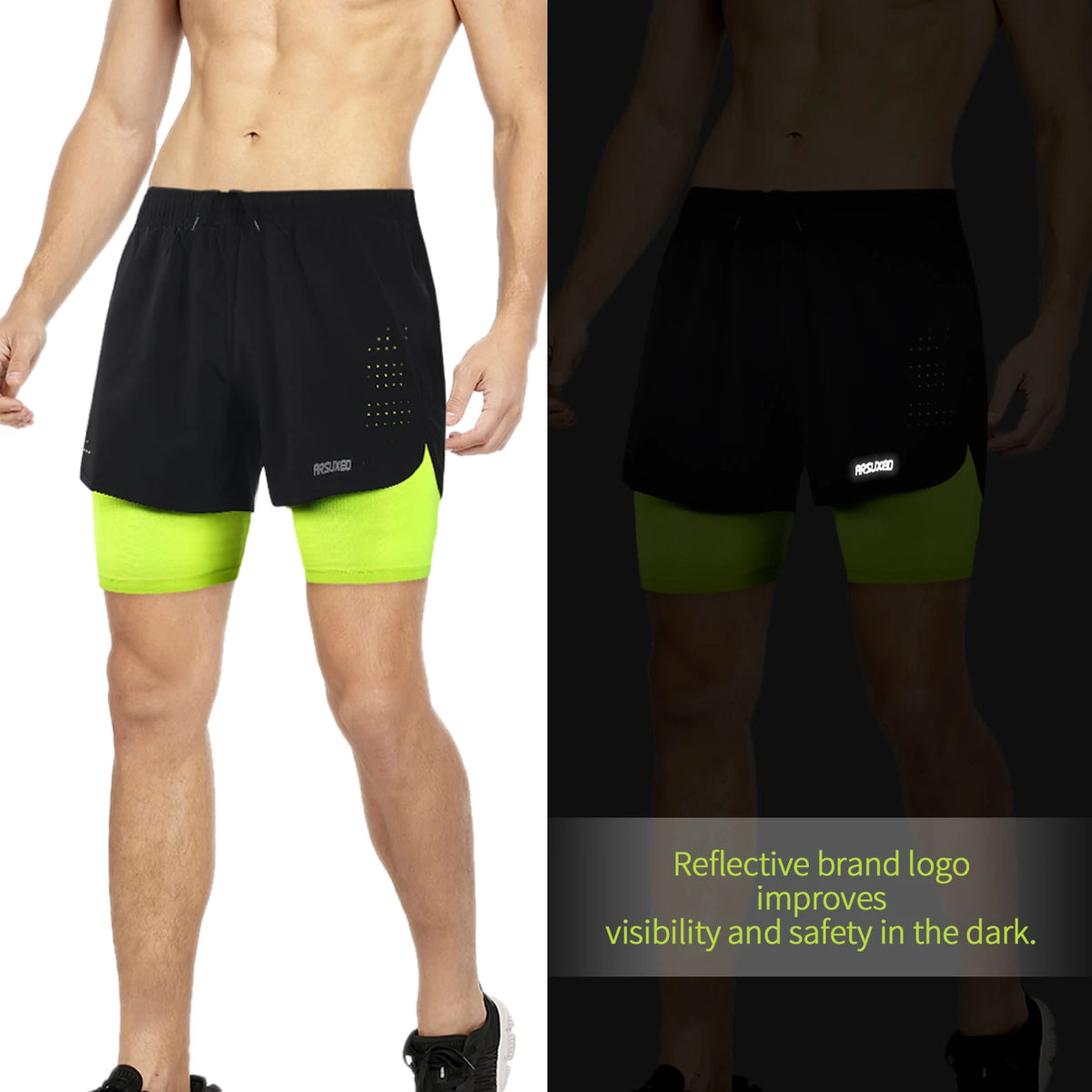 Pantalón Corto Running 2 en 1 ARSUXEO VERTIKALRUN