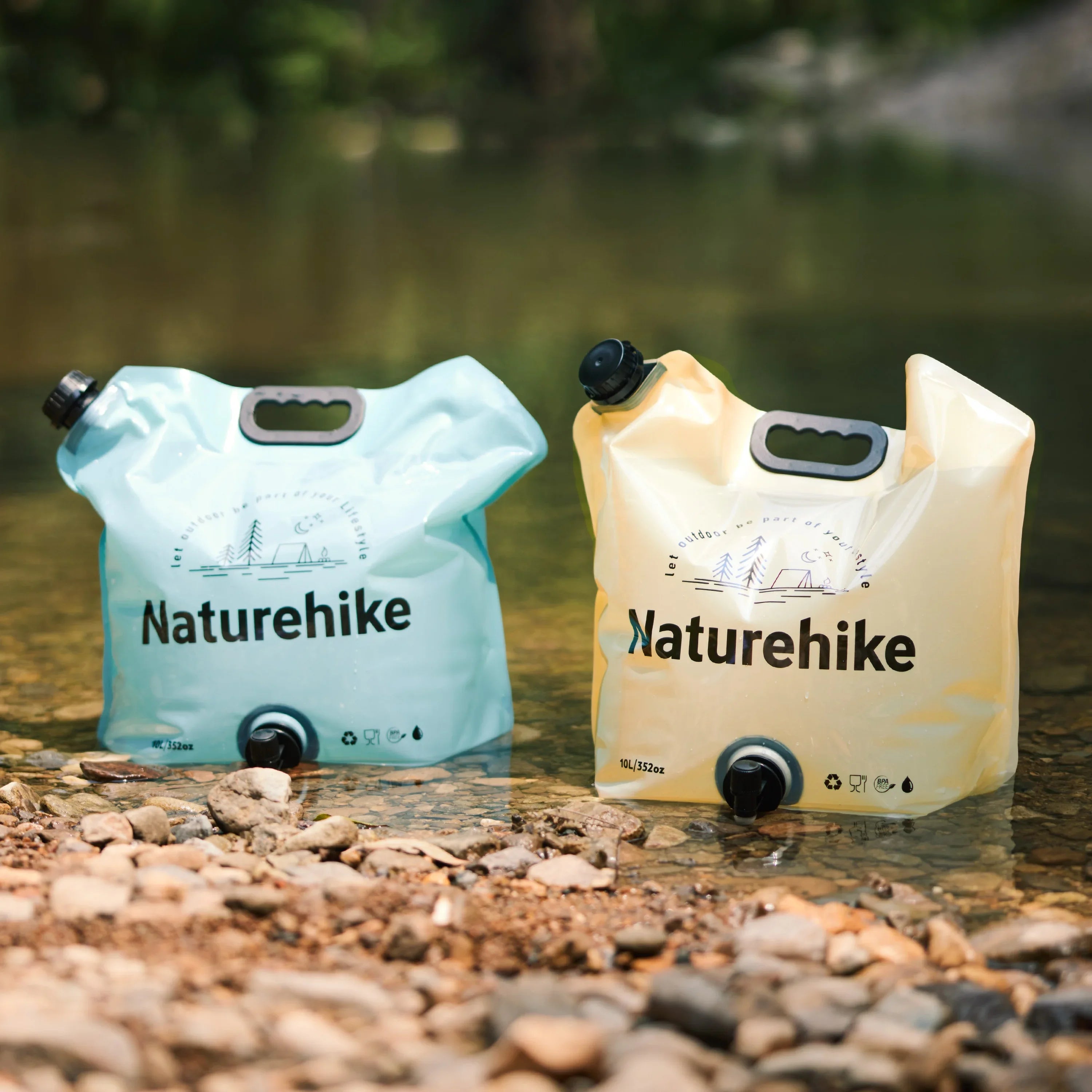 Naturehike Bolsa de Agua Portátil 10L con Grifo | Camping y Senderismo