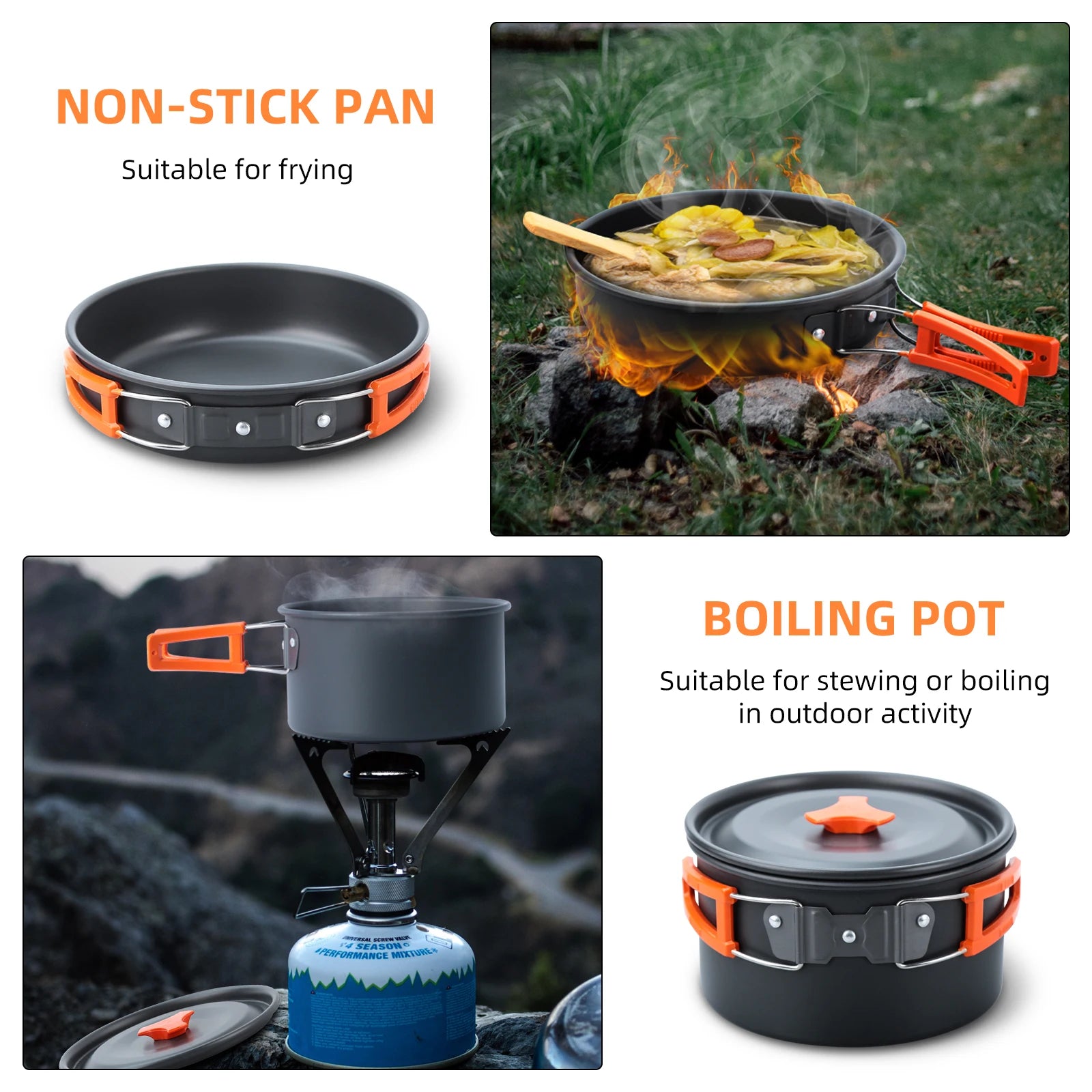 Set de Cocina para Camping 16 Piezas – Olla, Sartén y Utensilios | VERTIKAL RUN