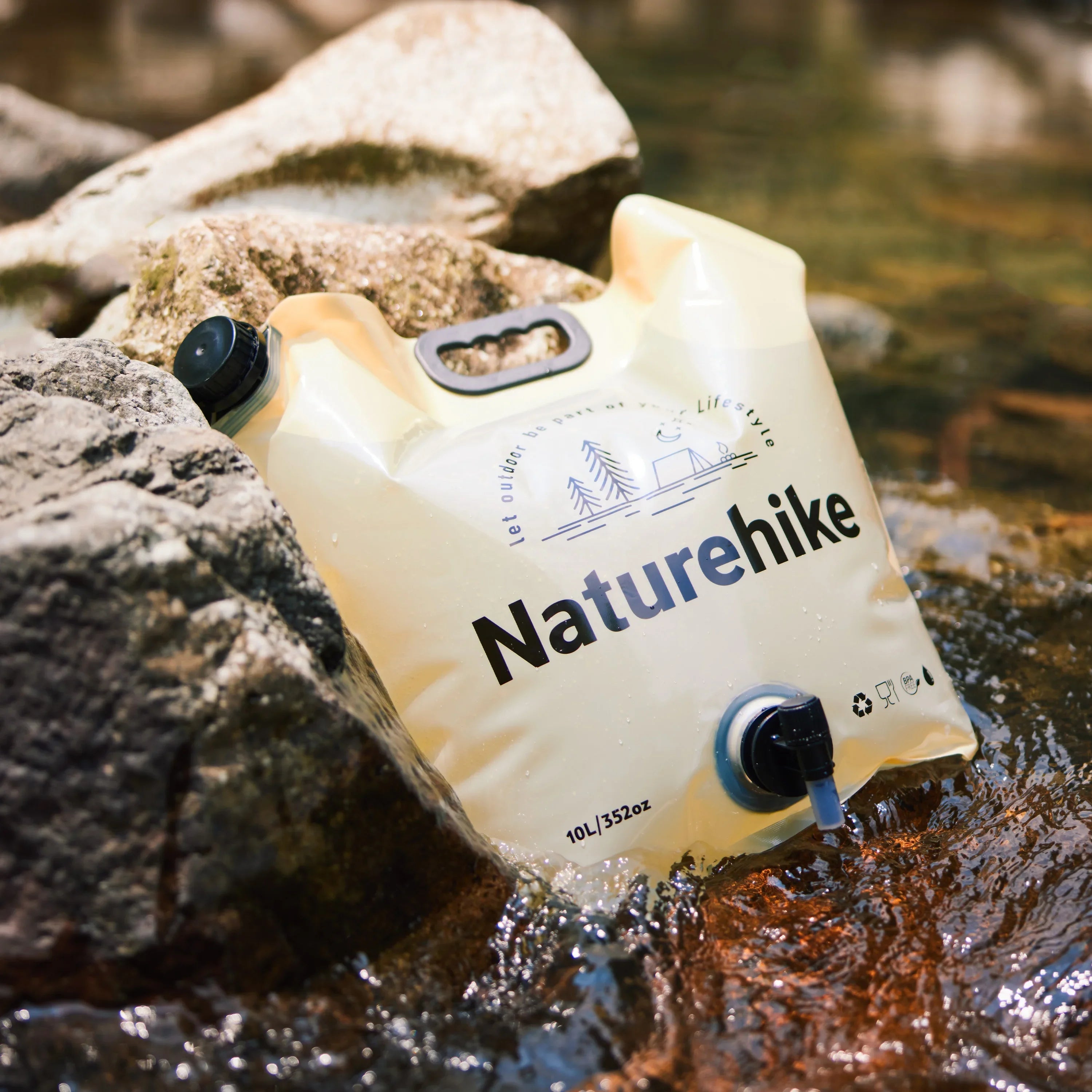 Naturehike Bolsa de Agua Portátil 10L con Grifo | Camping y Senderismo