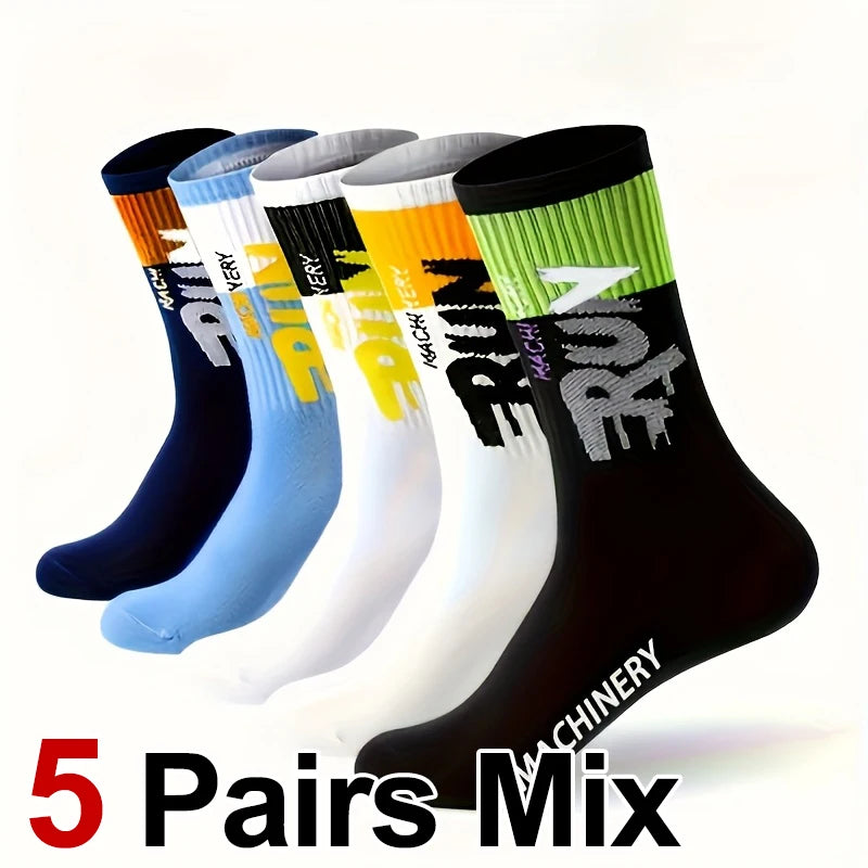 Calcetines Deportivos Hombre con Letras – Pack 5/10 pares | Media Caña