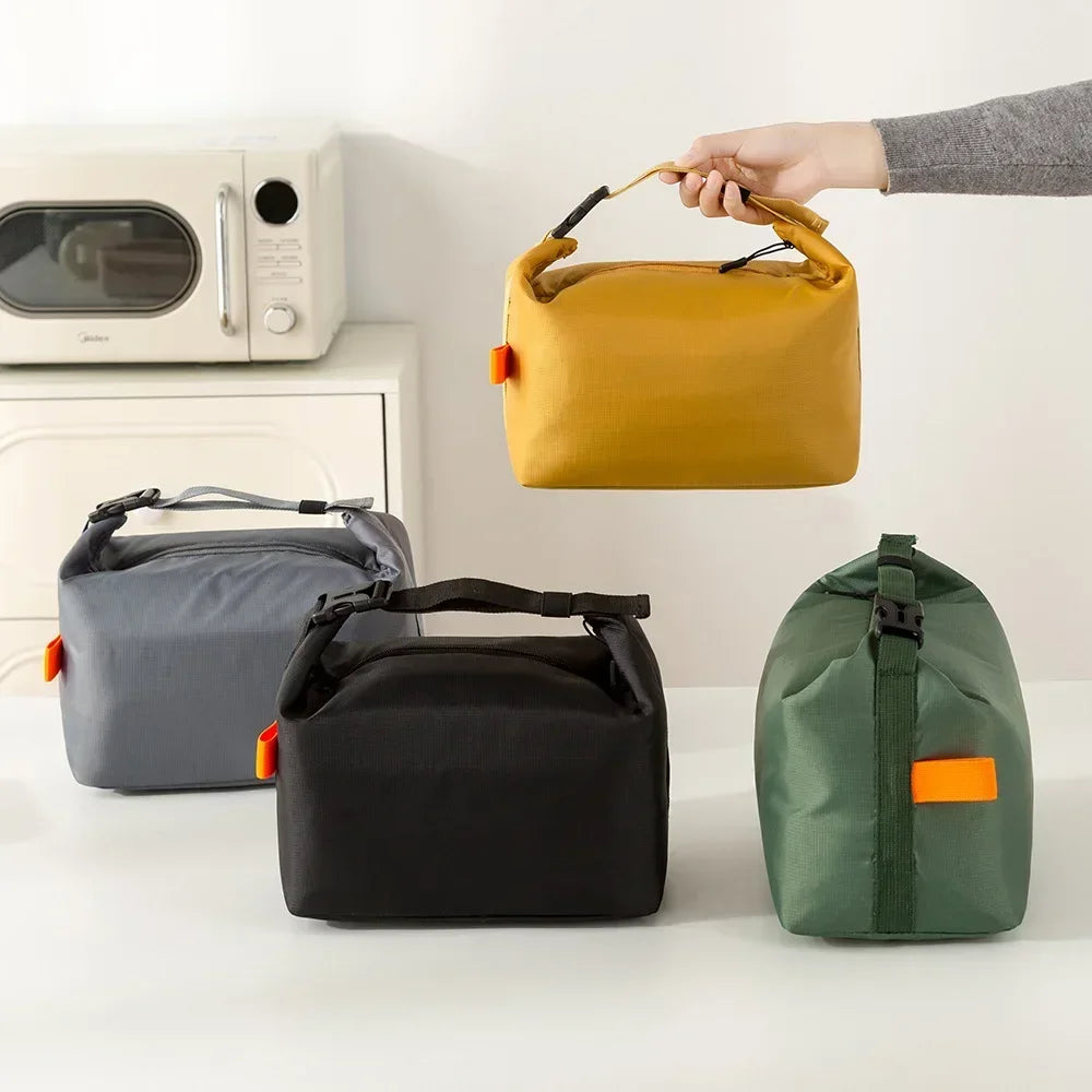 Bolsa Isotérmica Tipo Bento para Almuerzo | Fiambrera Portátil con Papel de Aluminio