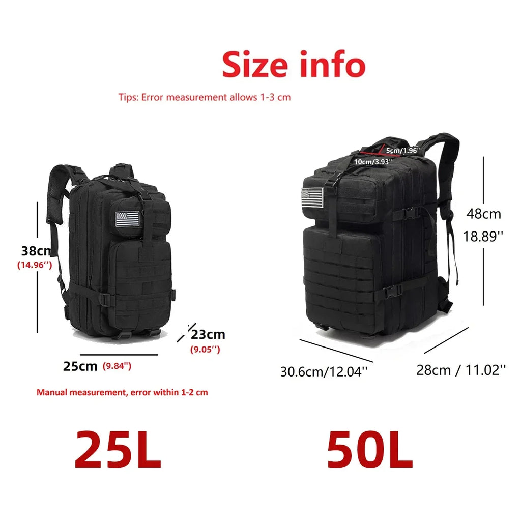 Mochila Impermeable Nailon 1000D 25L/50L – VERTIKAL RUN