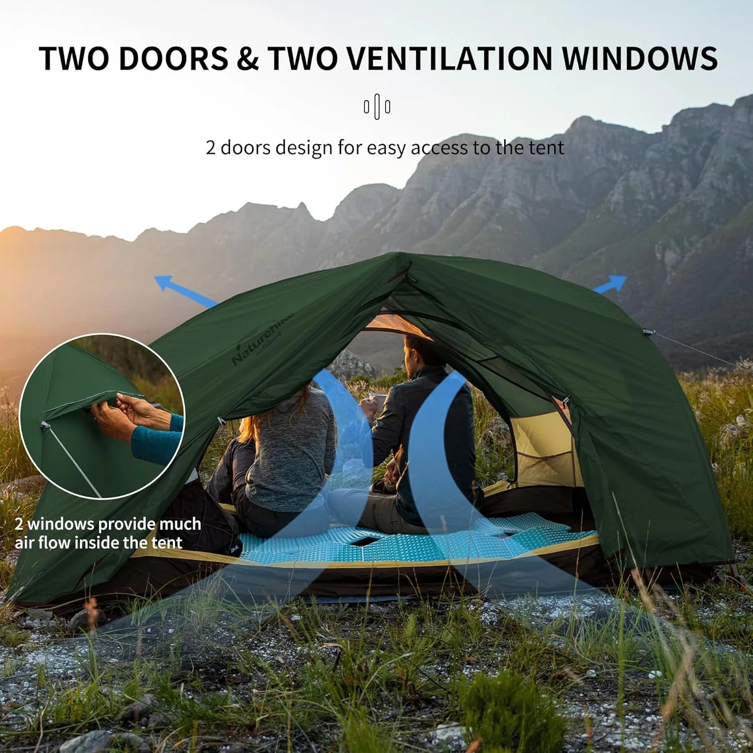 Tienda de Campaña Naturehike Star River | Ultraligera 2 Personas 4 Estaciones | VERTIKAL RUN