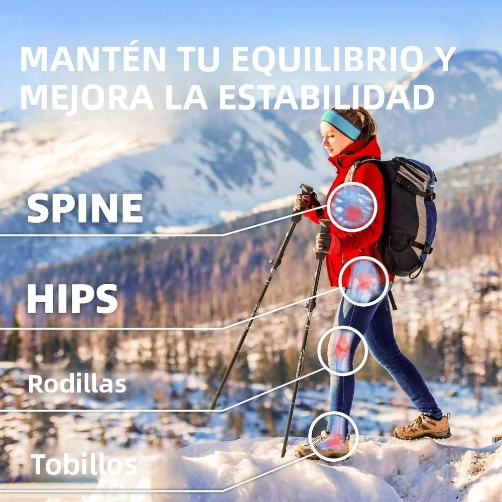 2 Bastones de Trekking Ultraligeros Plegables Telescópicos | Nordic Walking, Senderismo y Trail Running
