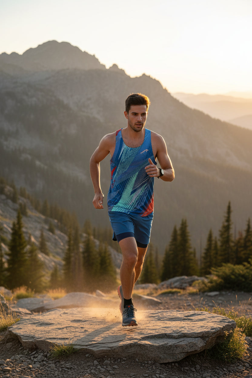 Camiseta Tirantes Running Hombre Ultraligera | Atletismo Gym Maratón Trail