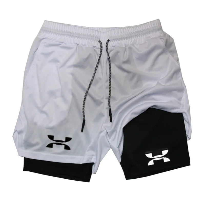 Pantalón Corto Running Hombre – 2 en 1 Secado Rápido Trail & Gym