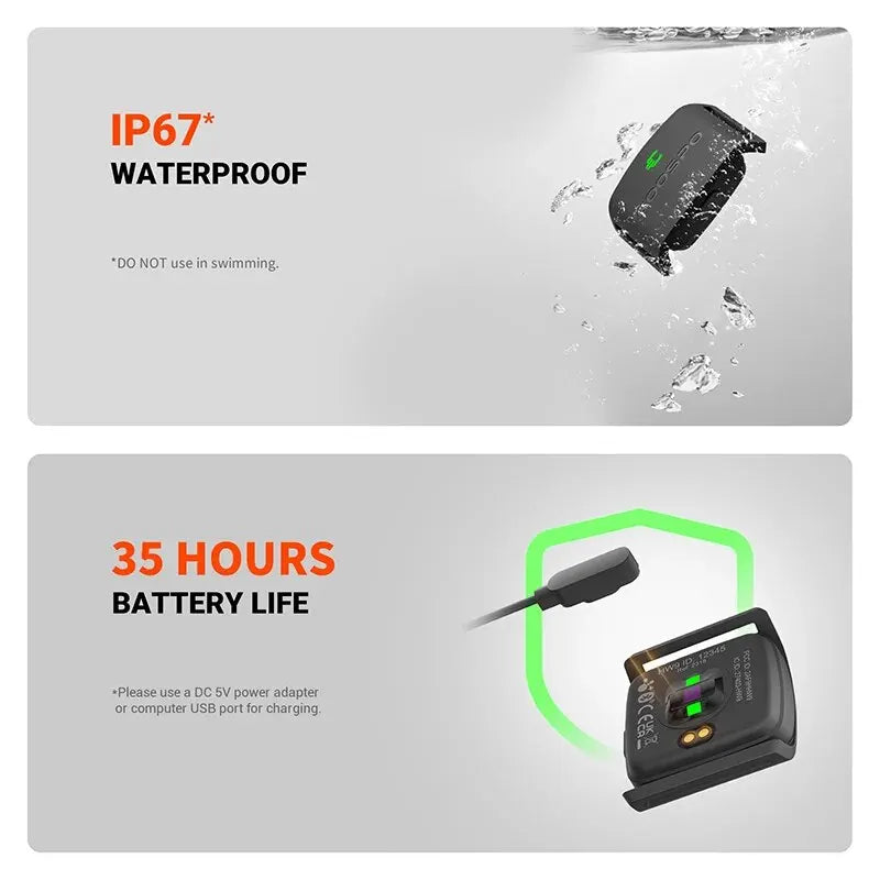 Monitor de Frecuencia Cardíaca COOSPO HW9 | Brazalete Óptico BLE 5.0 & ANT+ | Running & Ciclismo