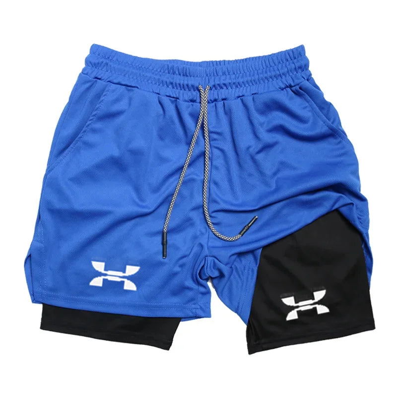 Pantalón Corto Running Hombre – 2 en 1 Secado Rápido Trail & Gym
