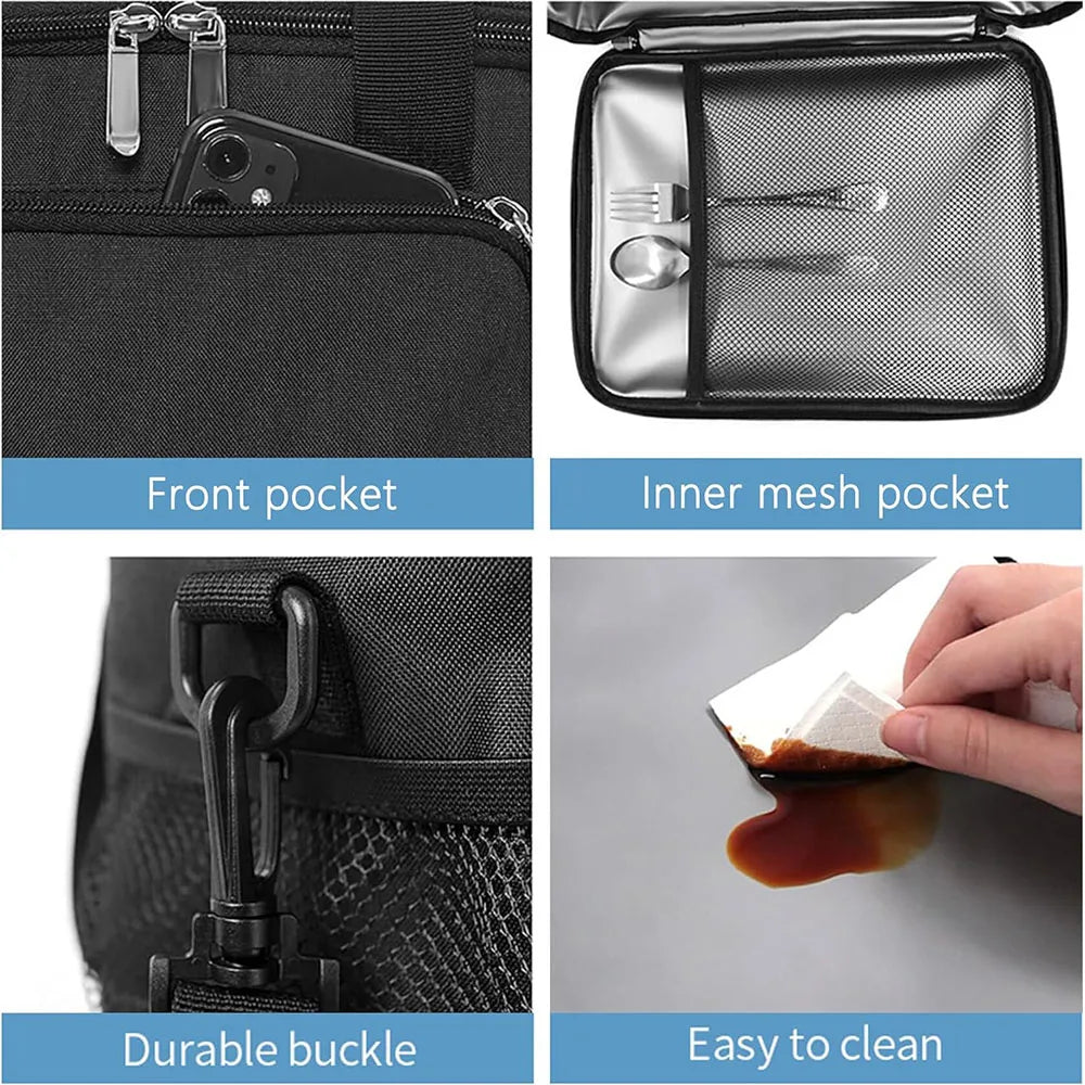 Bolsa Térmica de Doble Compartimento 12,5L | Fiambrera Isotérmica para Trabajo, Camping y Viaje