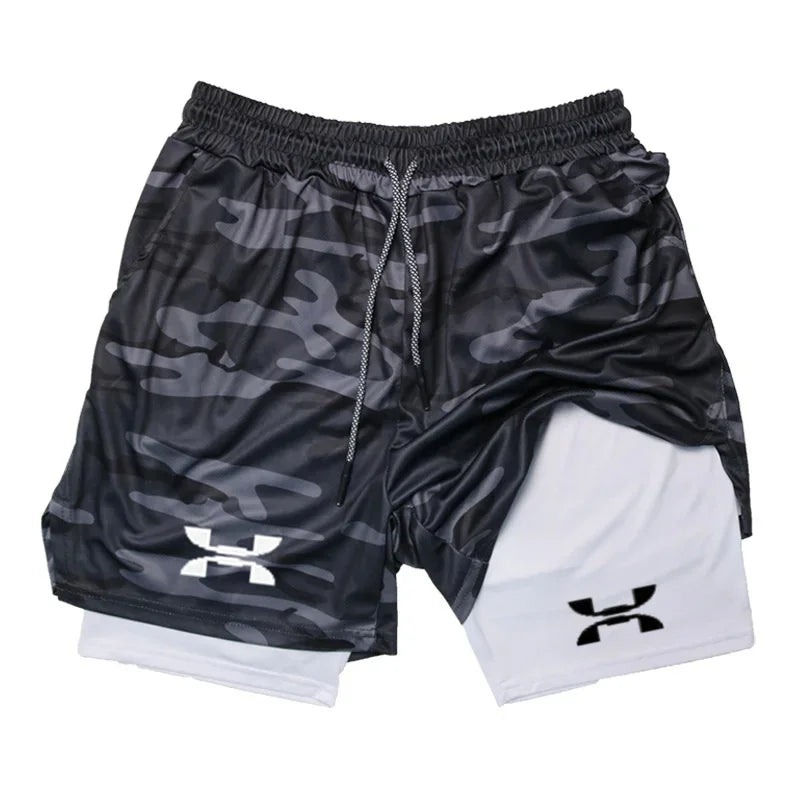 Pantalón Corto Running Hombre – 2 en 1 Secado Rápido Trail & Gym