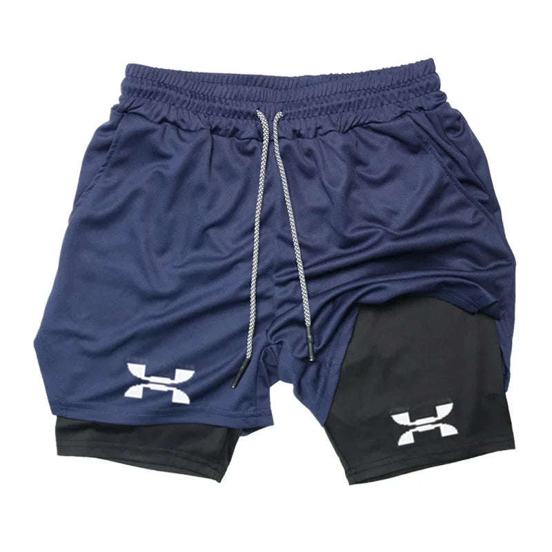 Pantalón Corto Running Hombre – 2 en 1 Secado Rápido Trail & Gym